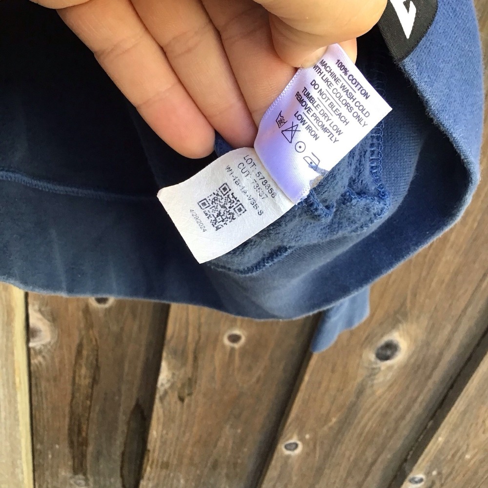 American Giant Classic Full Zip Hoodie Men's Small Blue Made in USA Heavyweight - Picture 5 of 7